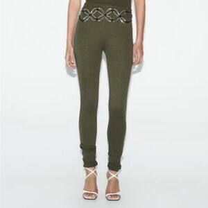 NEW ZARA stretch knit leggings size small